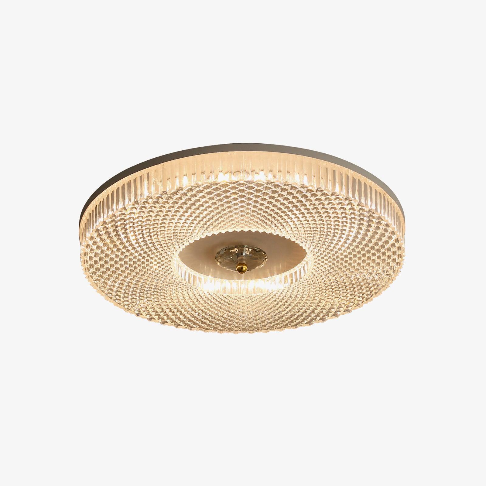 LED Ceiling Lamp Round Iron Acrylic Dimmable 3000K 4000K 6000K Black White Gold - Lamylie