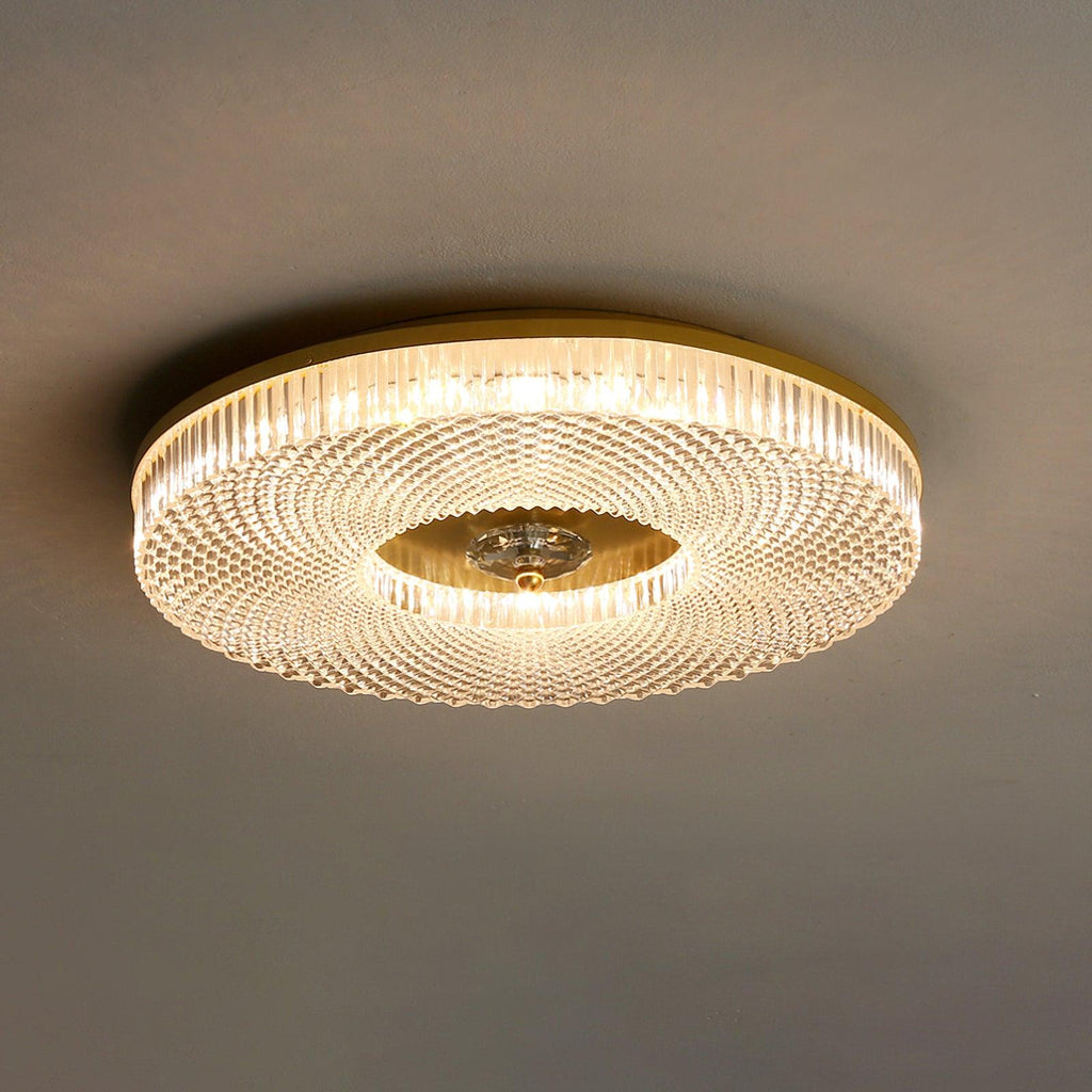 LED Ceiling Lamp Round Iron Acrylic Dimmable 3000K 4000K 6000K Black White Gold - Lamylie