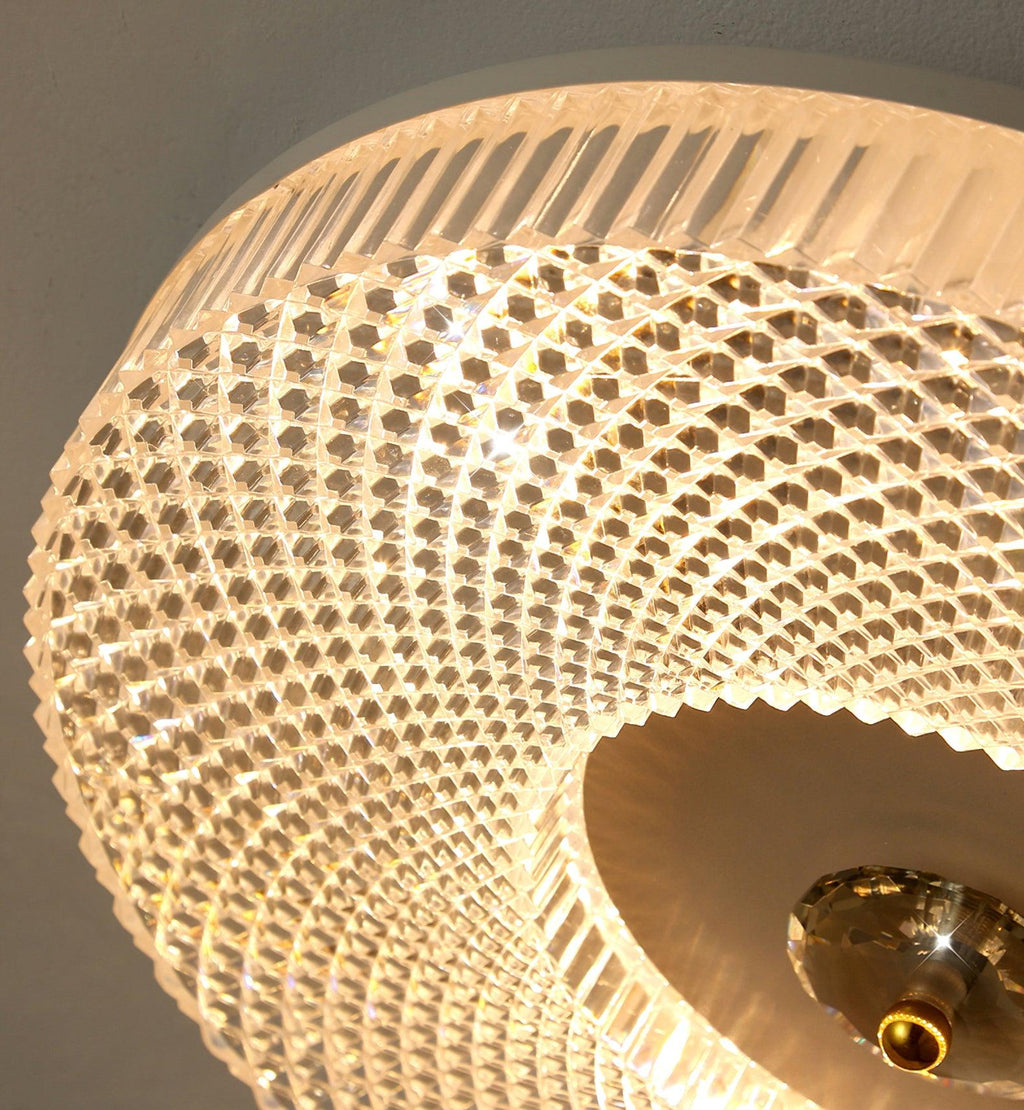 LED Ceiling Lamp Round Iron Acrylic Dimmable 3000K 4000K 6000K Black White Gold - Lamylie