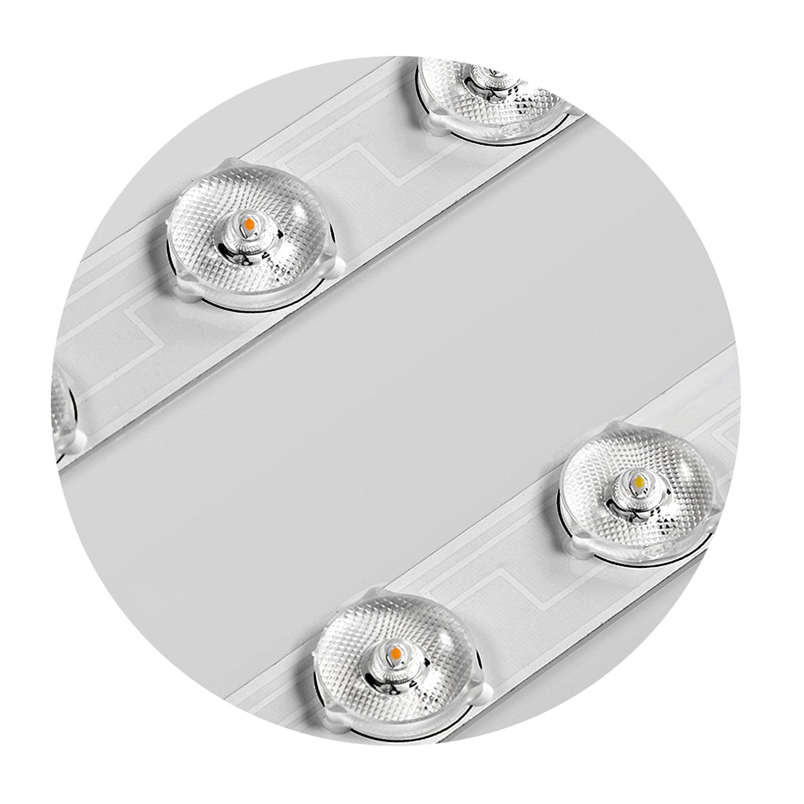 LED Ceiling Lamp Round Iron Acrylic Dimmable 3000K 4000K 6000K Black White Gold - Lamylie