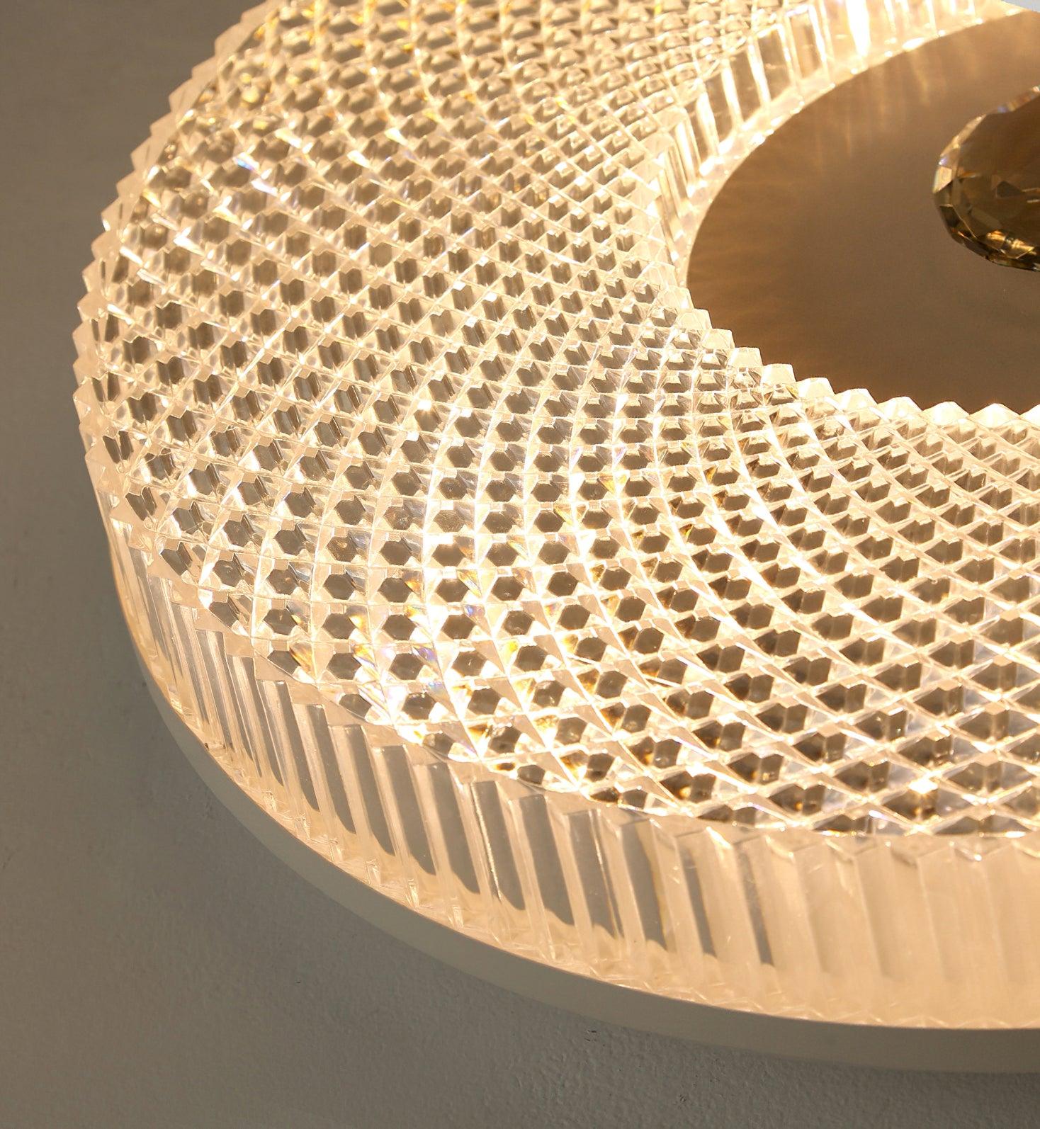 LED Ceiling Lamp Round Iron Acrylic Dimmable 3000K 4000K 6000K Black White Gold - Lamylie