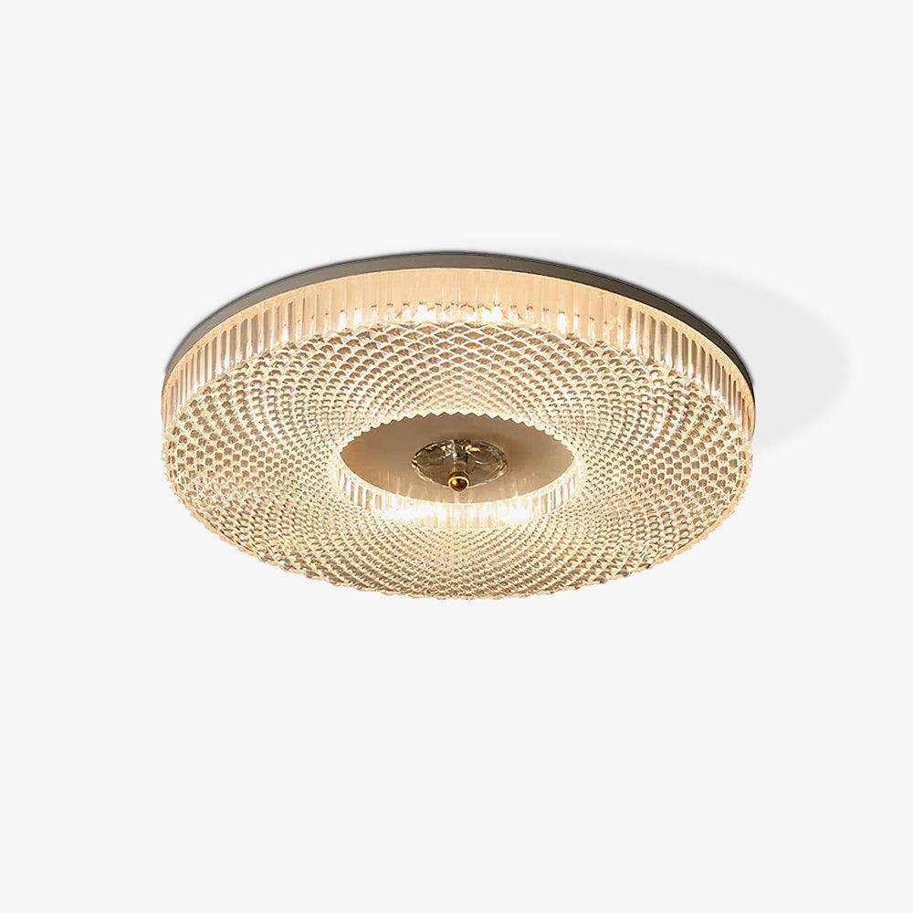 LED Ceiling Lamp Round Iron Acrylic Dimmable 3000K 4000K 6000K Black White Gold - Lamylie