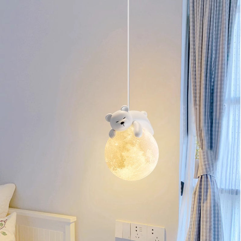 Lampada scandinava a forma di animale con design cartoon | Lampada a sospensione minimalista per camerette con portalampada E9 - Lamylie