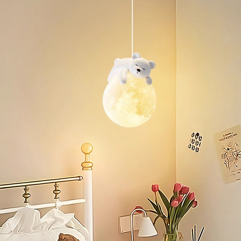 Lampada scandinava a forma di animale con design cartoon | Lampada a sospensione minimalista per camerette con portalampada E9 - Lamylie