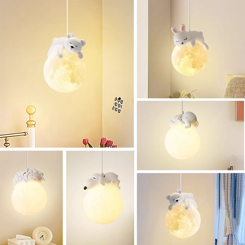 Lampada scandinava a forma di animale con design cartoon | Lampada a sospensione minimalista per camerette con portalampada E9 - Lamylie