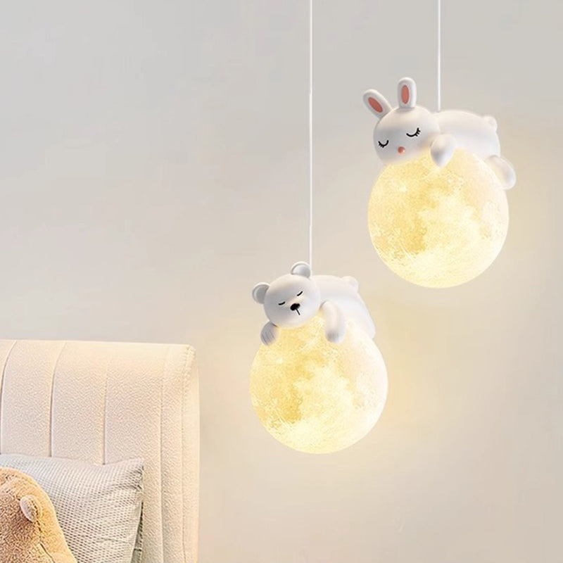 Lampada scandinava a forma di animale con design cartoon | Lampada a sospensione minimalista per camerette con portalampada E9 - Lamylie
