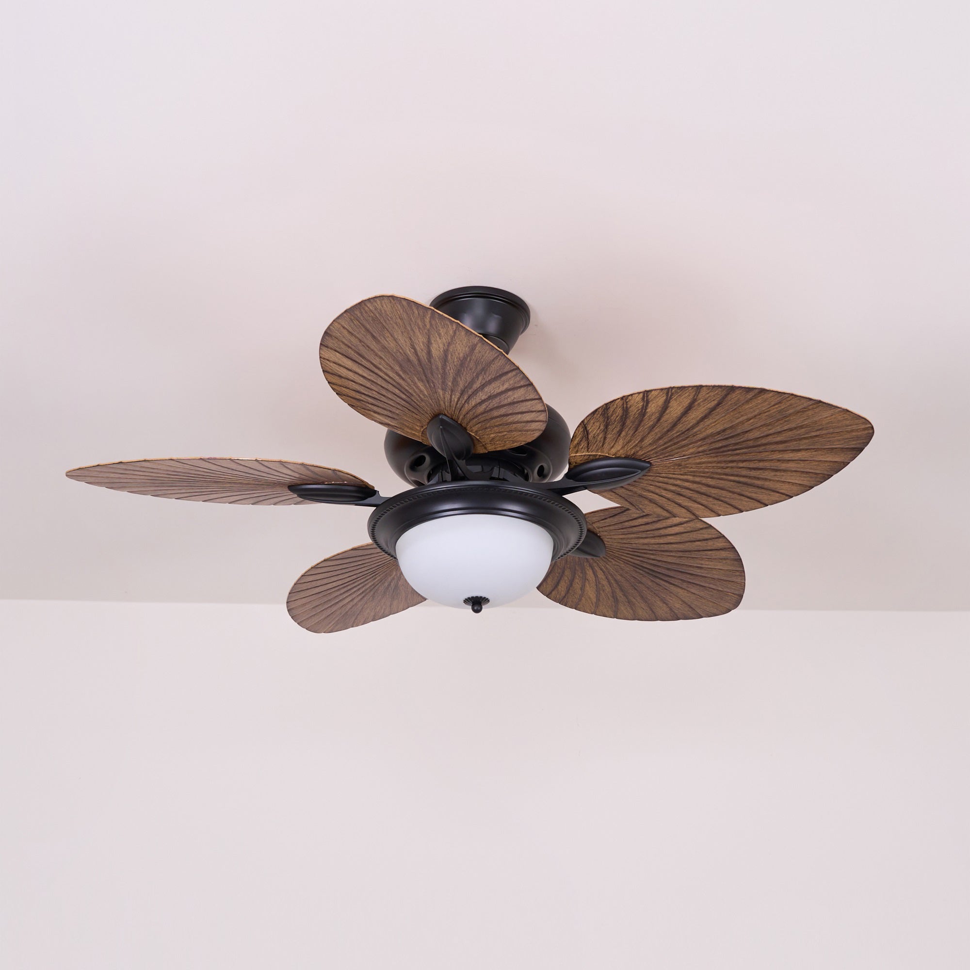 Tropical Wooden Ceiling Fan with Lighting | Remote Control 6 Speeds - Lamylie
