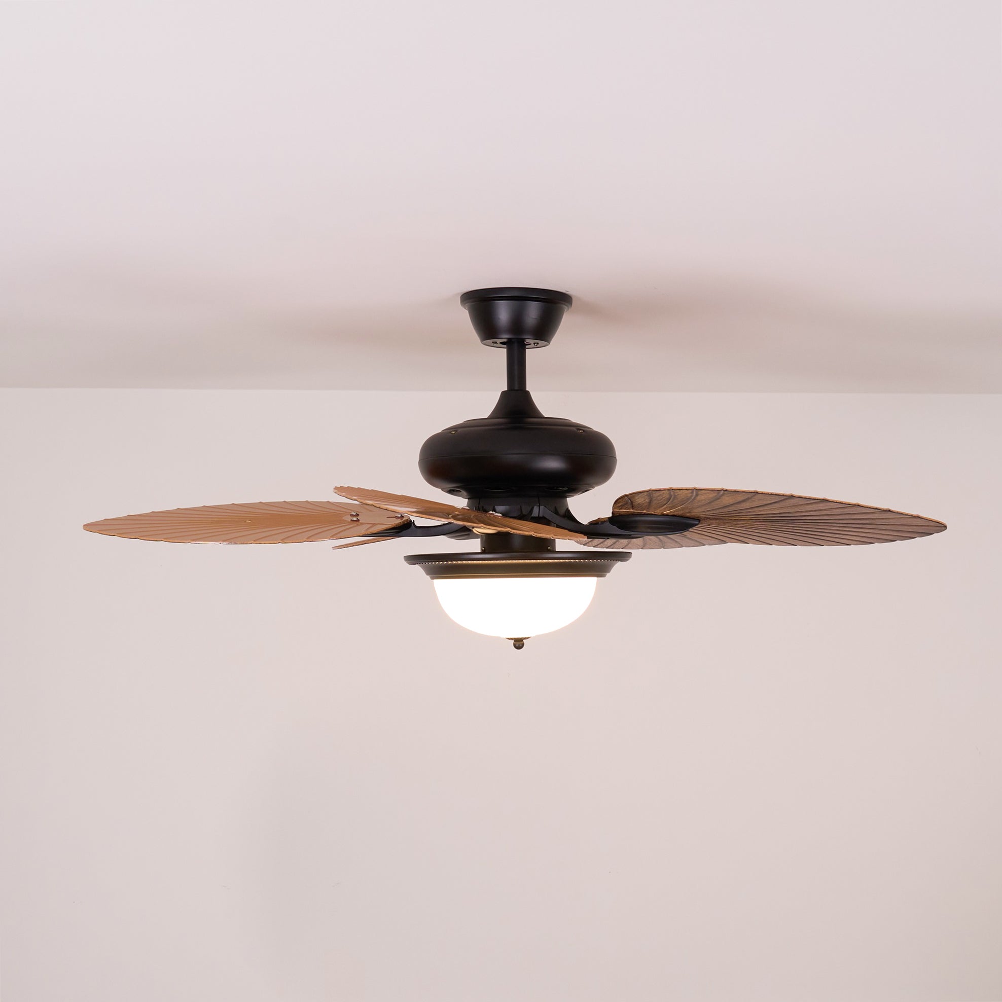 Tropical Wooden Ceiling Fan with Lighting | Remote Control 6 Speeds - Lamylie