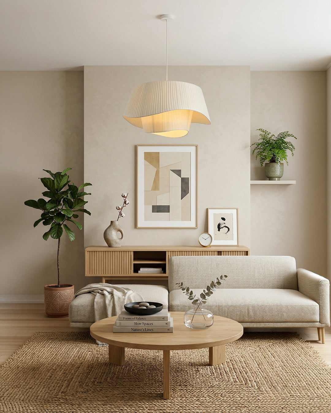 Modern Tyvek Pendant Lamp Round Design Warm White Dimmable Living Room Dining Room Bedroom Decorative Ceiling Lighting - Lamylie