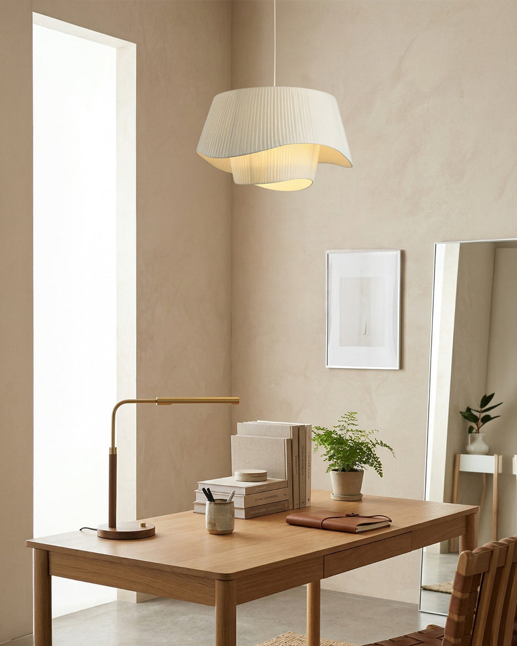 Moderne Tyvek Pendelleuchte Rundes Design Warmweiß Dimmbar Wohnzimmer Esszimmer Schlafzimmer Dekorative Deckenbeleuchtung - Lamylie