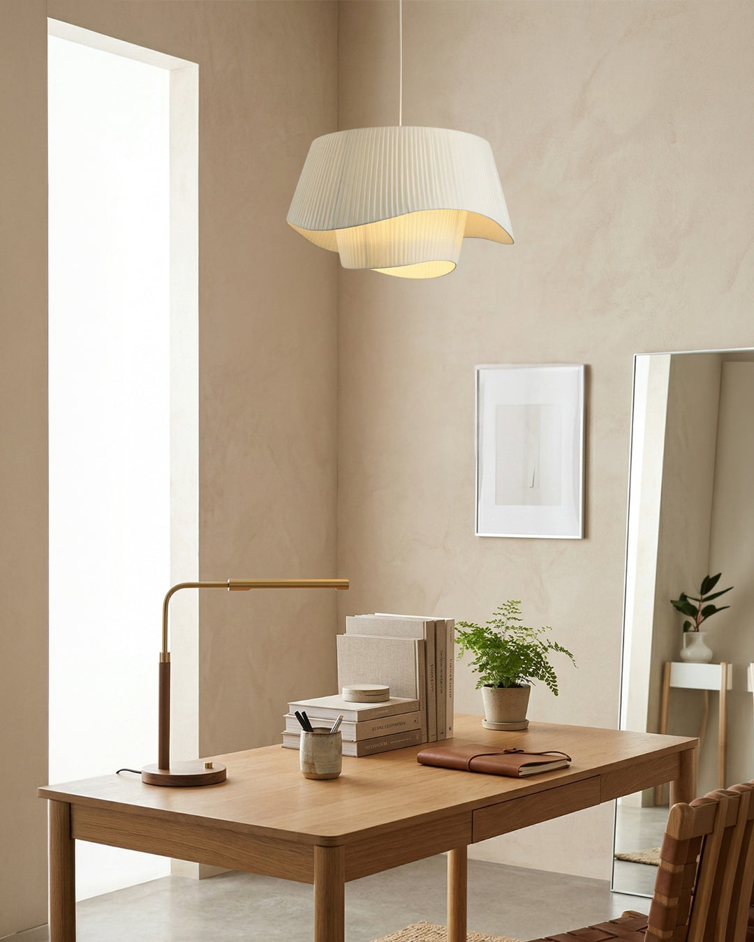 Modern Tyvek Pendant Lamp Round Design Warm White Dimmable Living Room Dining Room Bedroom Decorative Ceiling Lighting - Lamylie