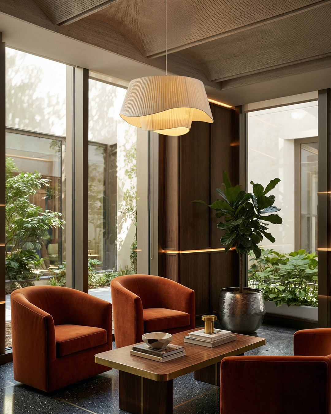 Moderne Tyvek Pendelleuchte Rundes Design Warmweiß Dimmbar Wohnzimmer Esszimmer Schlafzimmer Dekorative Deckenbeleuchtung - Lamylie