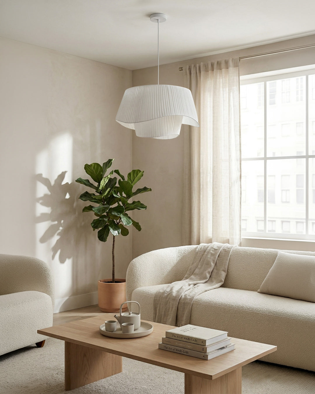 Moderne Tyvek Pendelleuchte Rundes Design Warmweiß Dimmbar Wohnzimmer Esszimmer Schlafzimmer Dekorative Deckenbeleuchtung - Lamylie