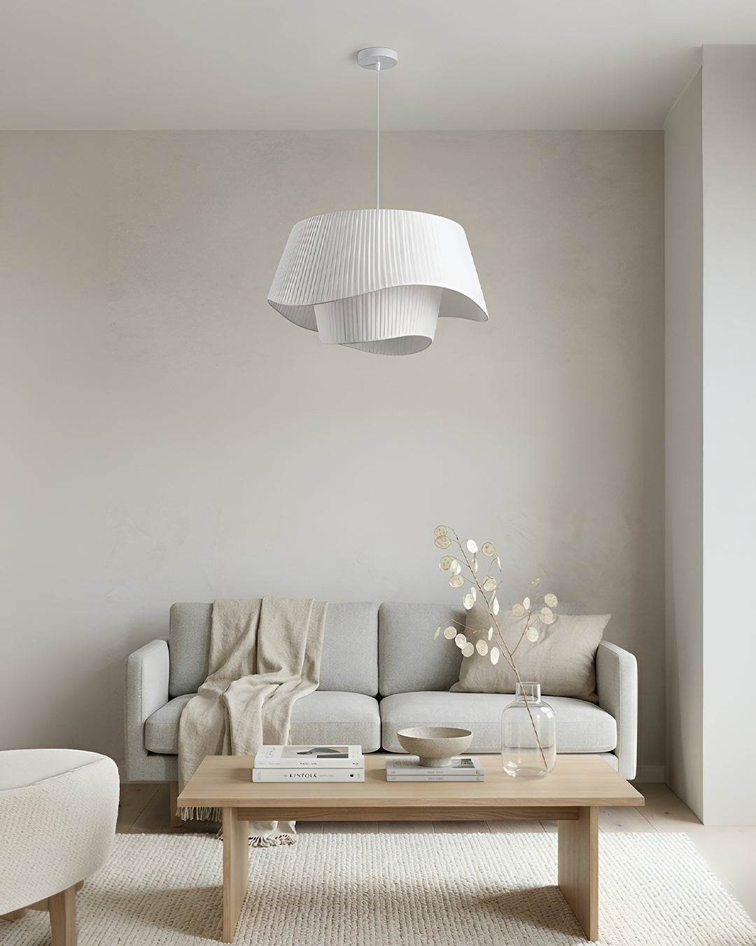 Moderne Tyvek Pendelleuchte Rundes Design Warmweiß Dimmbar Wohnzimmer Esszimmer Schlafzimmer Dekorative Deckenbeleuchtung - Lamylie