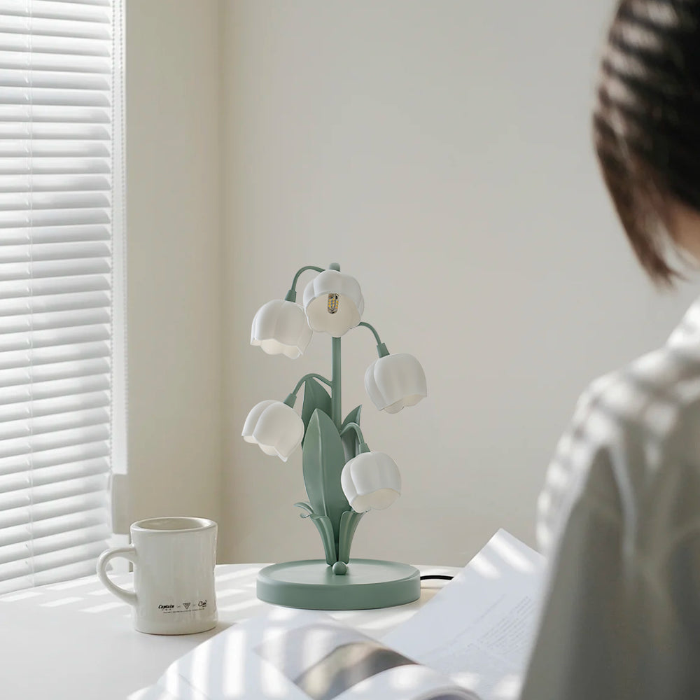 Table lamp with a bell orchid - Lamylie