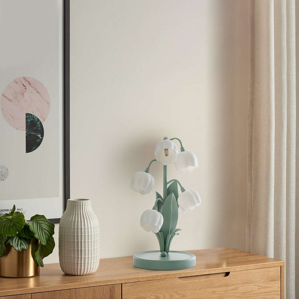 Table lamp with a bell orchid - Lamylie