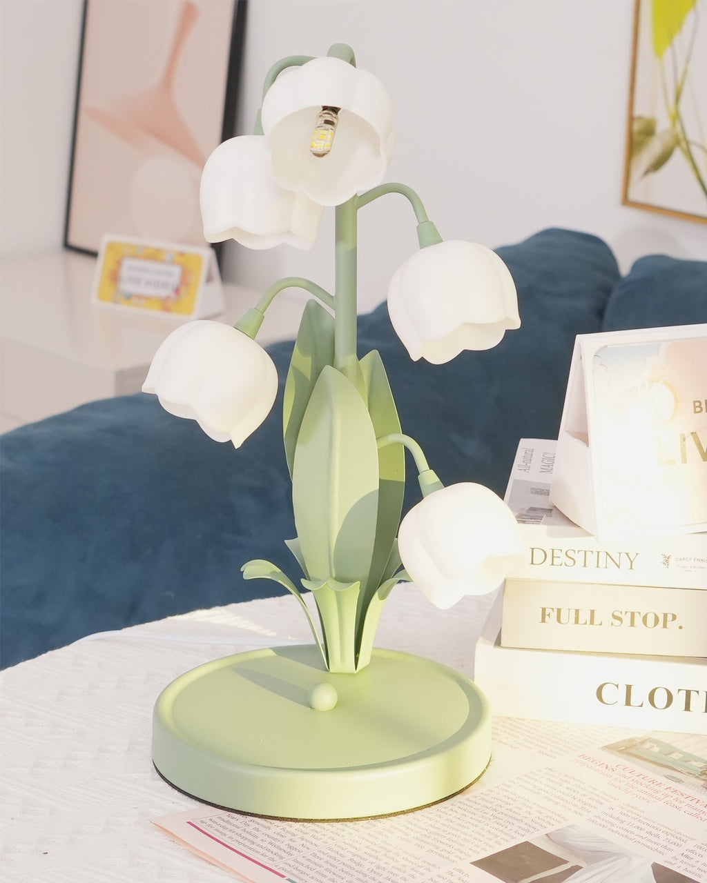 Table lamp with a bell orchid - Lamylie