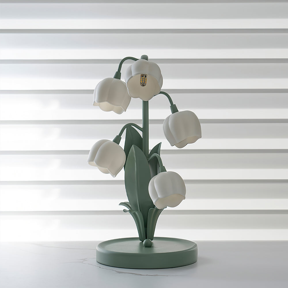 Table lamp with a bell orchid - Lamylie