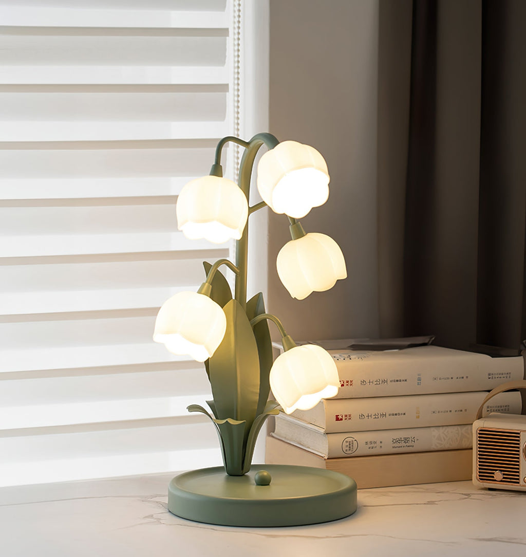 Table lamp with a bell orchid - Lamylie