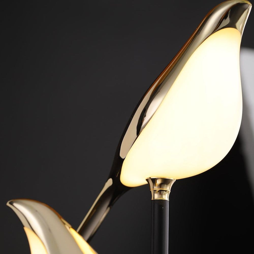 Goldene Vogel-Tischlampe LED Skandinavisches Design Warmweiß Ambientebeleuchtung Wohnzimmer Schlafzimmer Dekorativ - Lamylie
