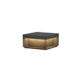 Outdoor-Gartenlampe Quadrat — Wasserdicht IP65 Pfostenleuchte Schwarz Metall & Mattiertes Glas — 20×20×10 cm / 30×30×15 cm / 40×40×20 cm / 50×50×35 cm — Solarpanel oder Netzanschluss — 3000K/4000K/6000K — Einfahrt, Terrasse, Weg & Zaun - Lamylie