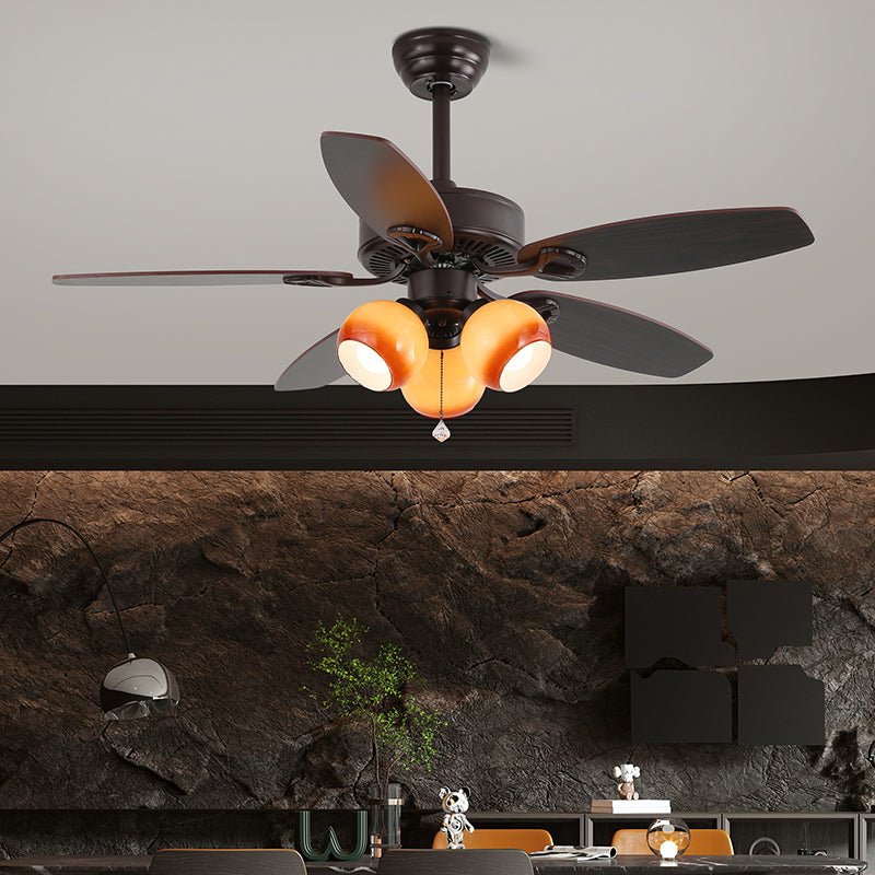 Vintage mennyezeti ventilátor világítással, 107cm - Lamylie