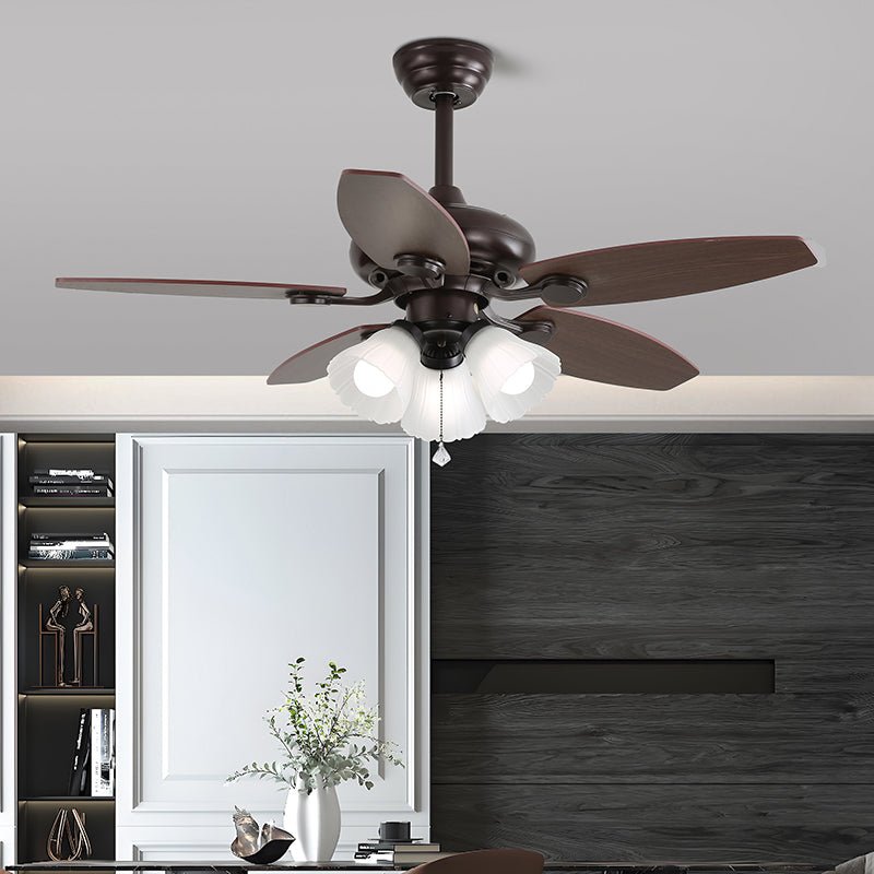 Vintage mennyezeti ventilátor világítással, 107cm - Lamylie