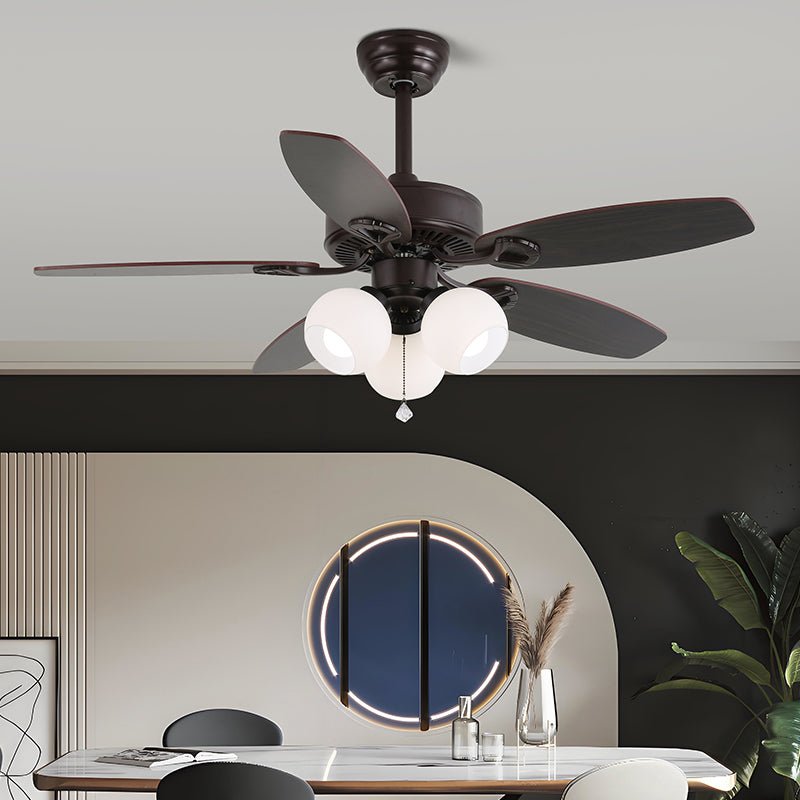 Vintage mennyezeti ventilátor világítással, 107cm - Lamylie