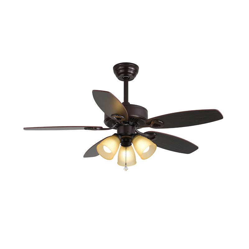 Vintage mennyezeti ventilátor világítással, 107cm - Lamylie