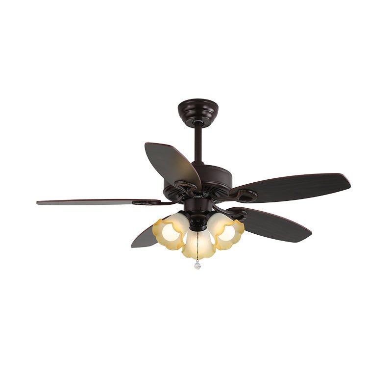 Vintage mennyezeti ventilátor világítással, 107cm - Lamylie