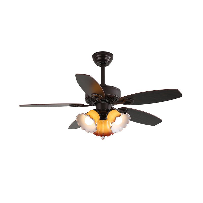 Vintage mennyezeti ventilátor világítással, 107cm - Lamylie