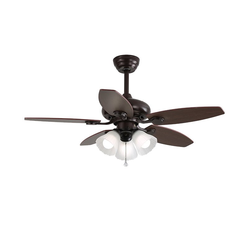 Vintage mennyezeti ventilátor világítással, 107cm - Lamylie