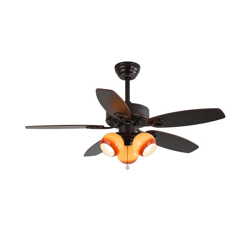 Vintage mennyezeti ventilátor világítással, 107cm - Lamylie
