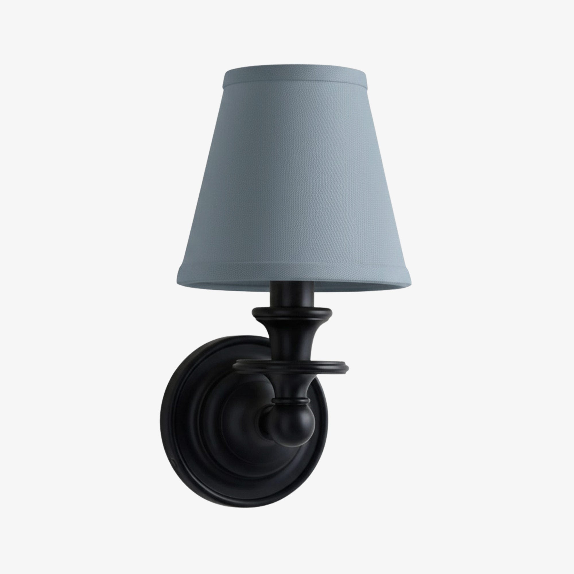 Wall Lamp with Fabric Shade and Gooseneck Arm | Wrought Iron Fixture with Adjustable Reading Lamp - Lamylie