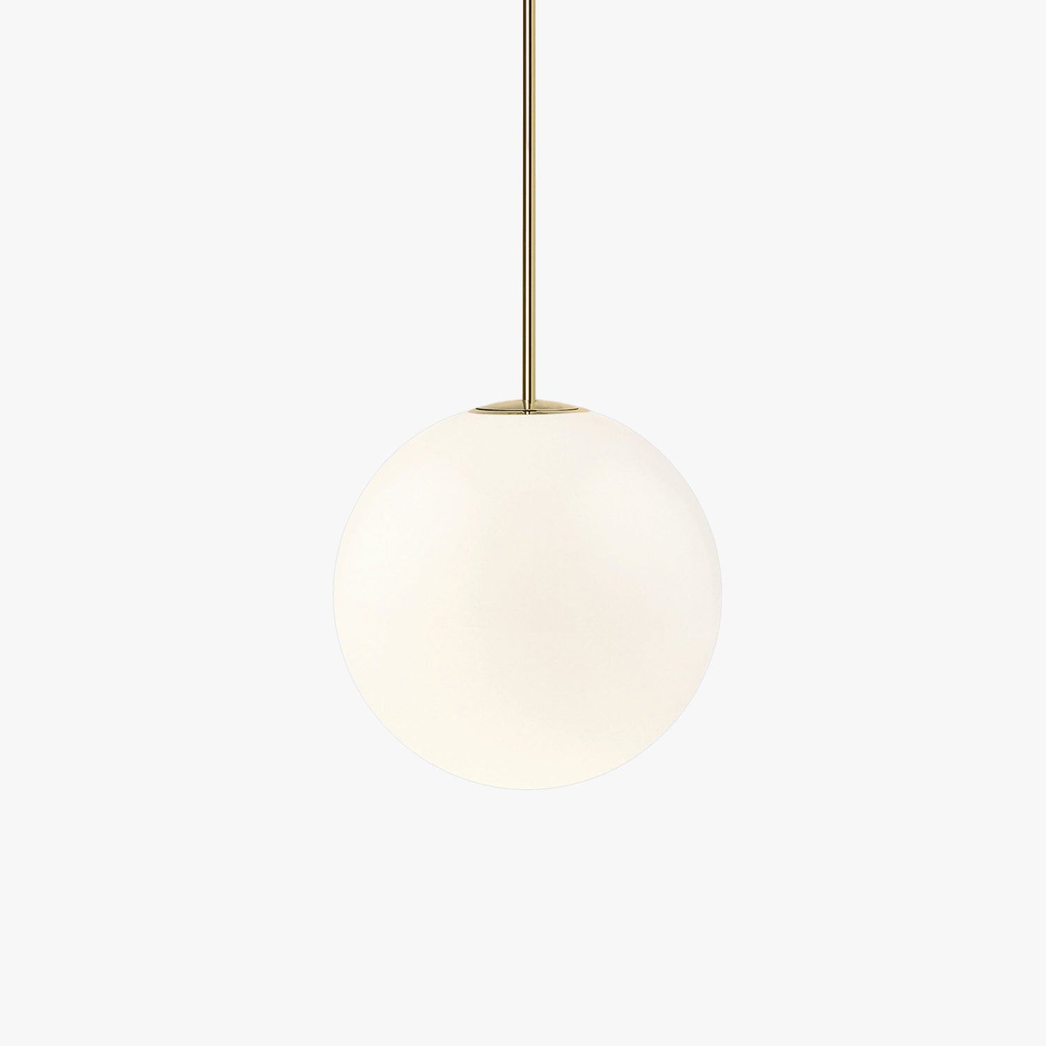 Architektoniczna lampa wisząca z opalowym szkłem — mosiężna lub czarna — Ø9-30cm — wysokość 100-200cm - Lamylie