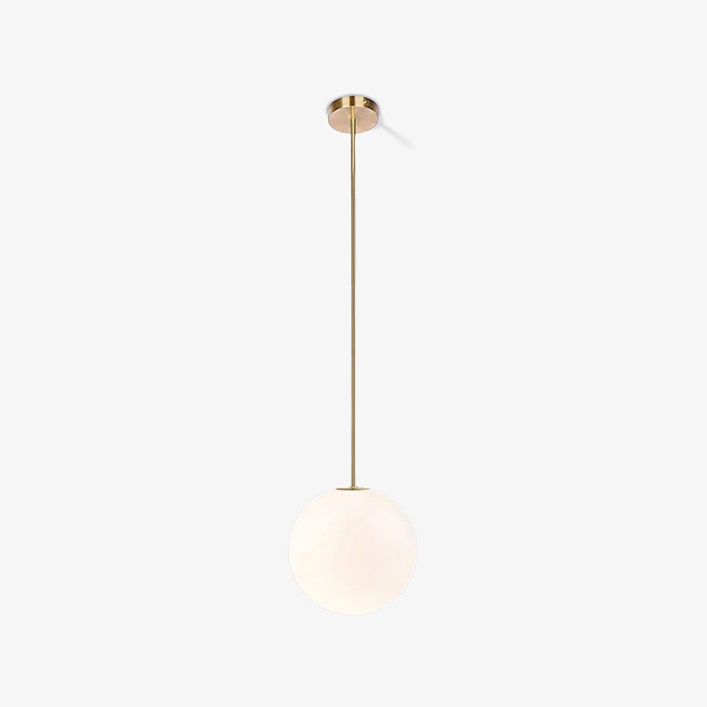 Architektoniczna lampa wisząca z opalowym szkłem — mosiężna lub czarna — Ø9-30cm — wysokość 100-200cm - Lamylie