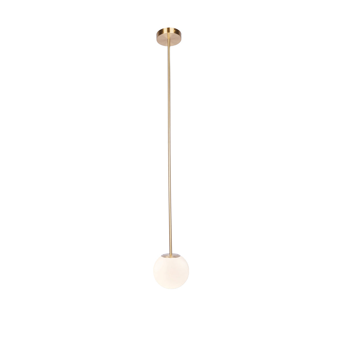 Architektoniczna lampa wisząca z opalowym szkłem — mosiężna lub czarna — Ø9-30cm — wysokość 100-200cm - Lamylie