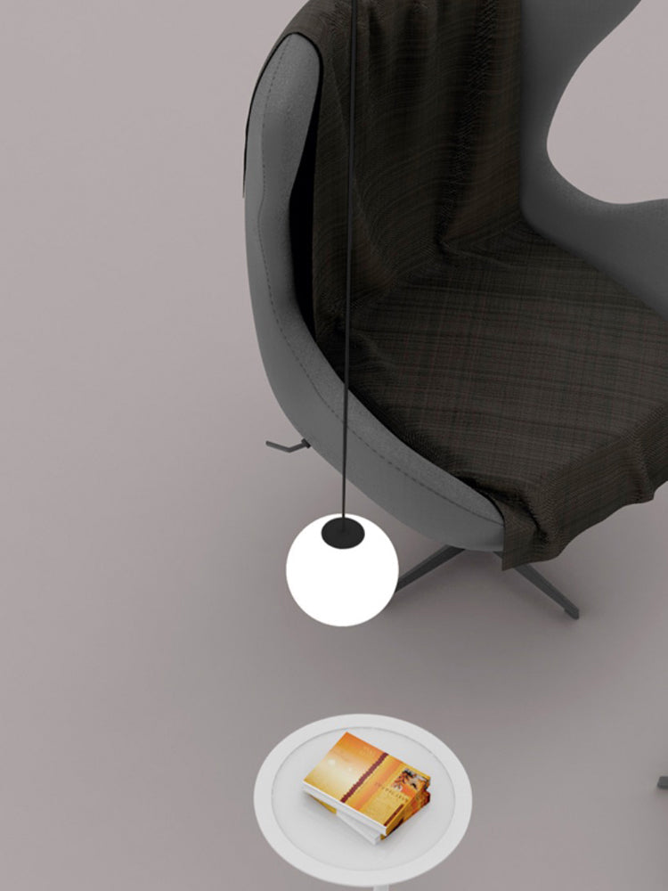 Architektoniczna lampa wisząca z opalowym szkłem — mosiężna lub czarna — Ø9-30cm — wysokość 100-200cm - Lamylie