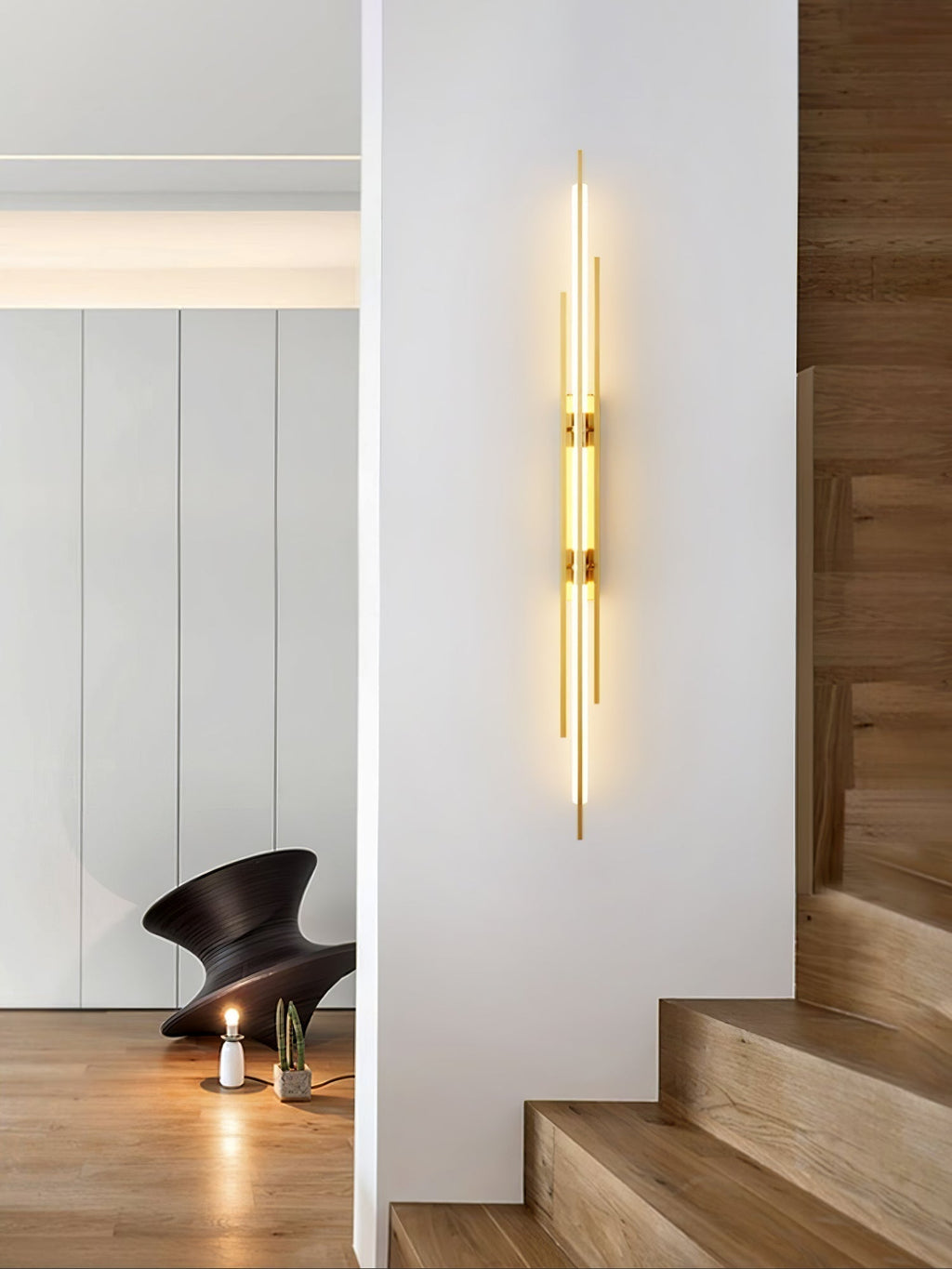 Nova Luxe LED-vegglampe i gull — moderne stil, slitesterk konstruksjon, varmt lys