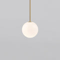 Architektoniczna lampa wisząca z opalowym szkłem — mosiężna lub czarna — Ø9-30cm — wysokość 100-200cm - Lamylie
