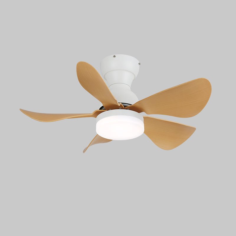 Takfläkt med integrerad LED-belysning och träeffekt, 74 cm – Lamylie