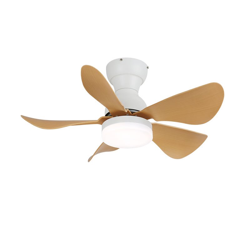 Takfläkt med integrerad LED-belysning och träeffekt, 74 cm – Lamylie
