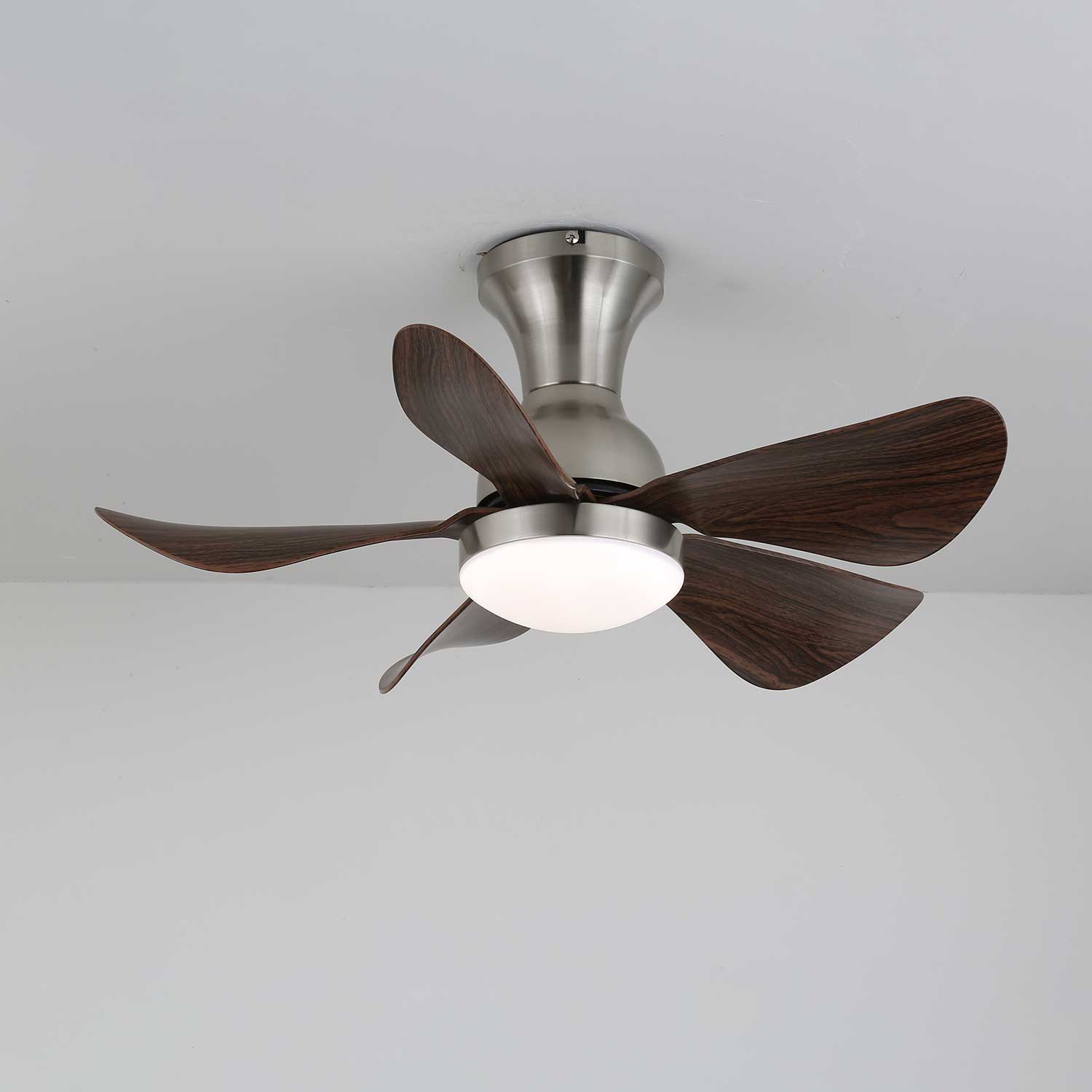Ceiling Fan Novaro Wood with Lighting | Quiet DC Motor | Elegant Scandinavian Design - Lamylie