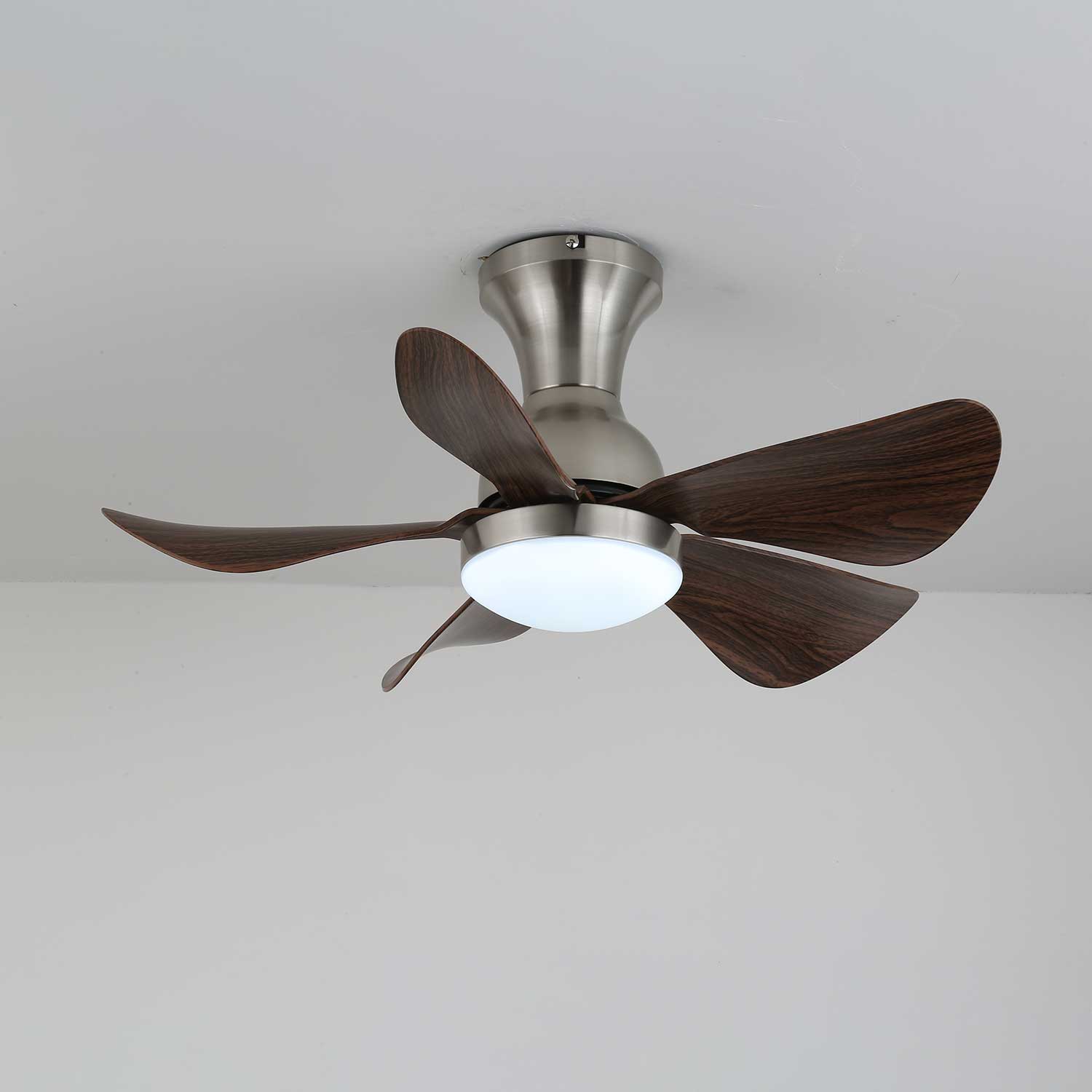 Ceiling Fan Novaro Wood with Lighting | Quiet DC Motor | Elegant Scandinavian Design - Lamylie
