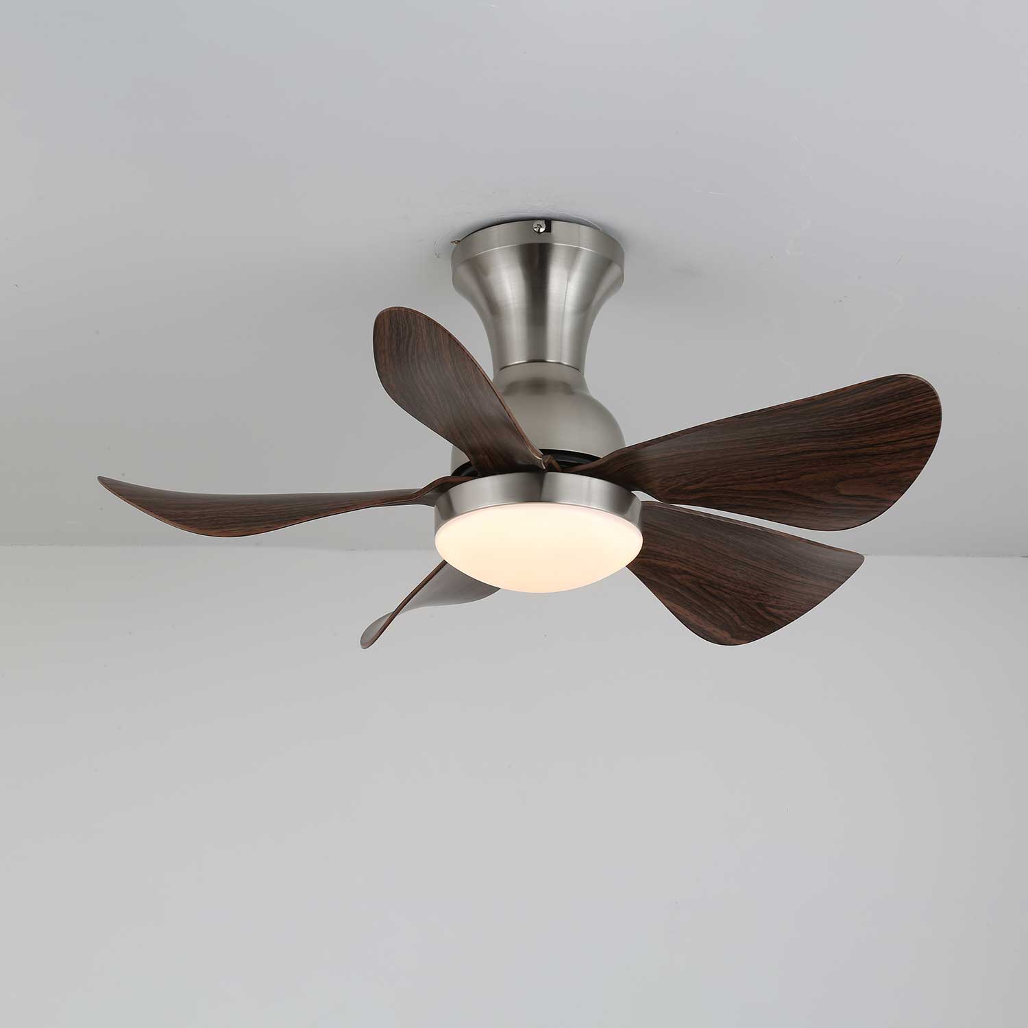 Ceiling Fan Novaro Wood with Lighting | Quiet DC Motor | Elegant Scandinavian Design - Lamylie