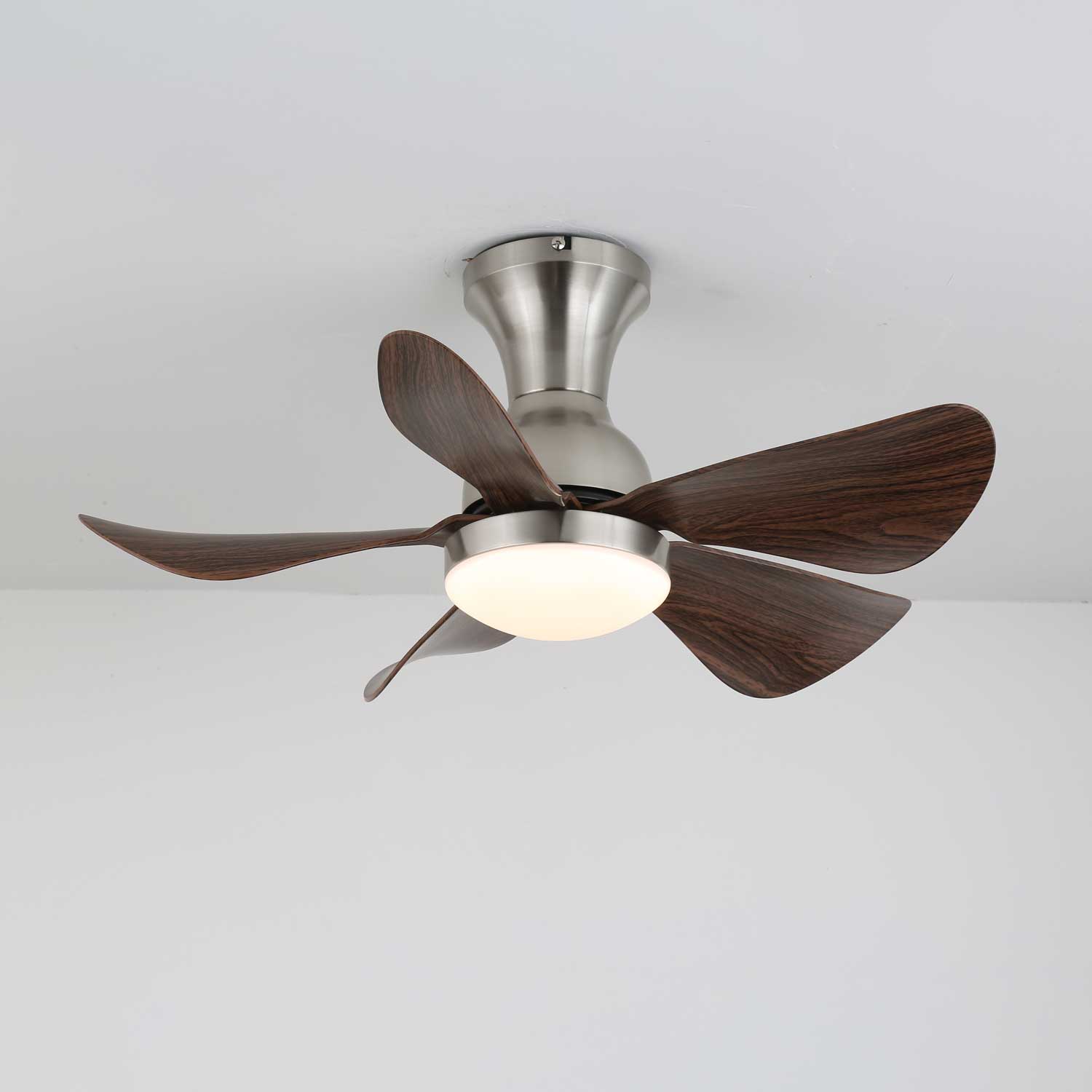 Ceiling Fan Novaro Wood with Lighting | Quiet DC Motor | Elegant Scandinavian Design - Lamylie