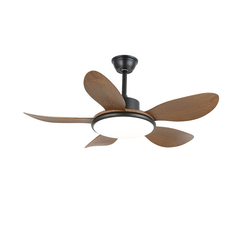 Ventilator de tavan cu iluminare LED și telecomandă | Design scandinav cu finisaj cu textură de lemn - Lamylie