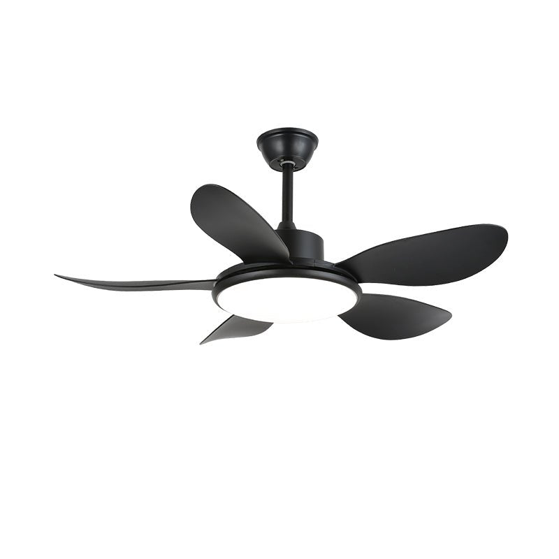 Ventilator de tavan cu iluminare LED și telecomandă | Design scandinav cu finisaj cu textură de lemn - Lamylie