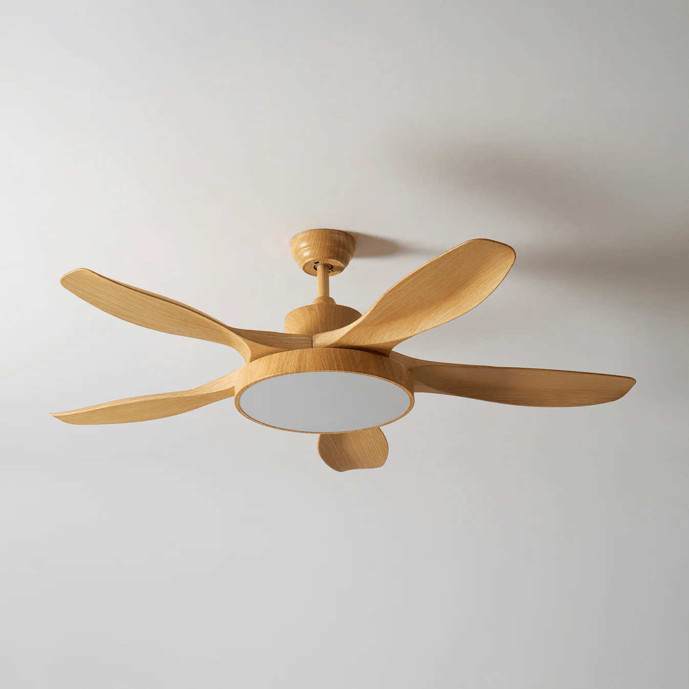 Design Ceiling Fan with Integrated Lighting StillWind | 132 cm Blade Span | Wood-Look ABS Blades | LED | Remote Control | 6 Speeds - Lamylie
