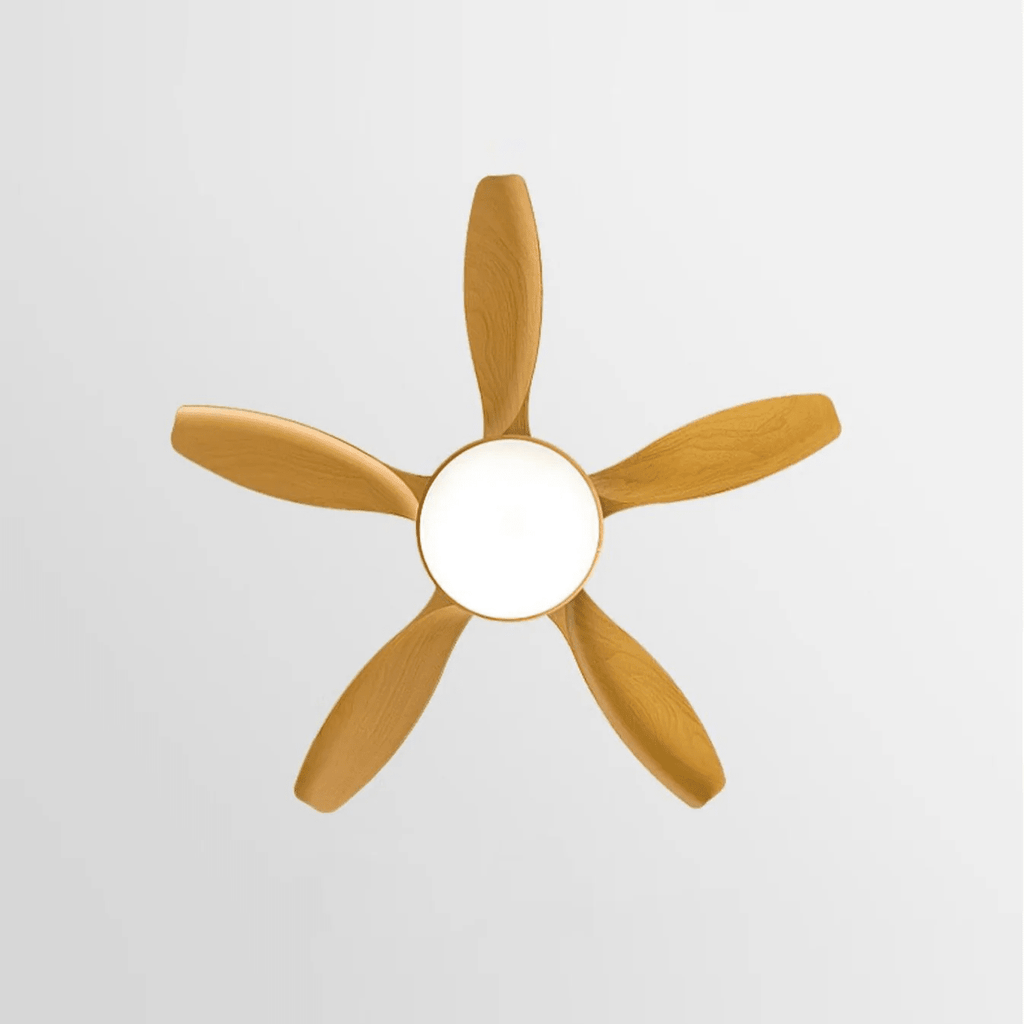 Design Ceiling Fan with Integrated Lighting StillWind | 132 cm Blade Span | Wood-Look ABS Blades | LED | Remote Control | 6 Speeds - Lamylie